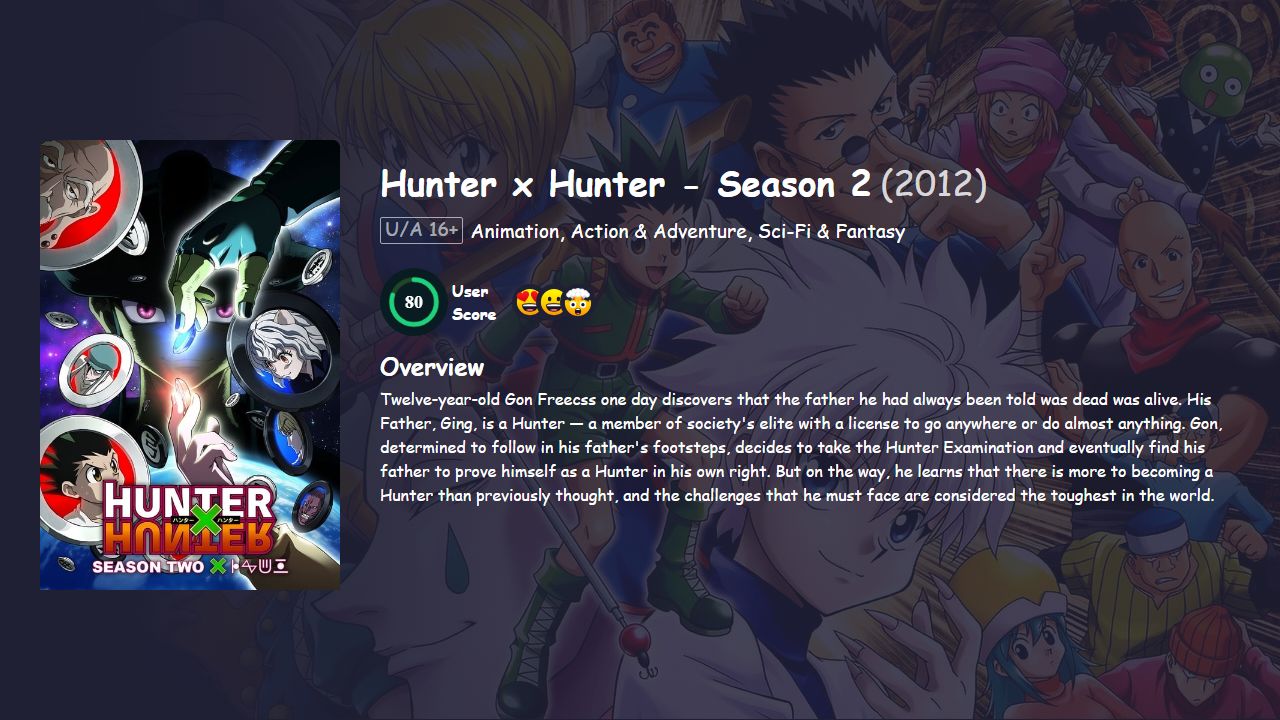 Hunter x Hunter Season 2 Hindi Dubbed