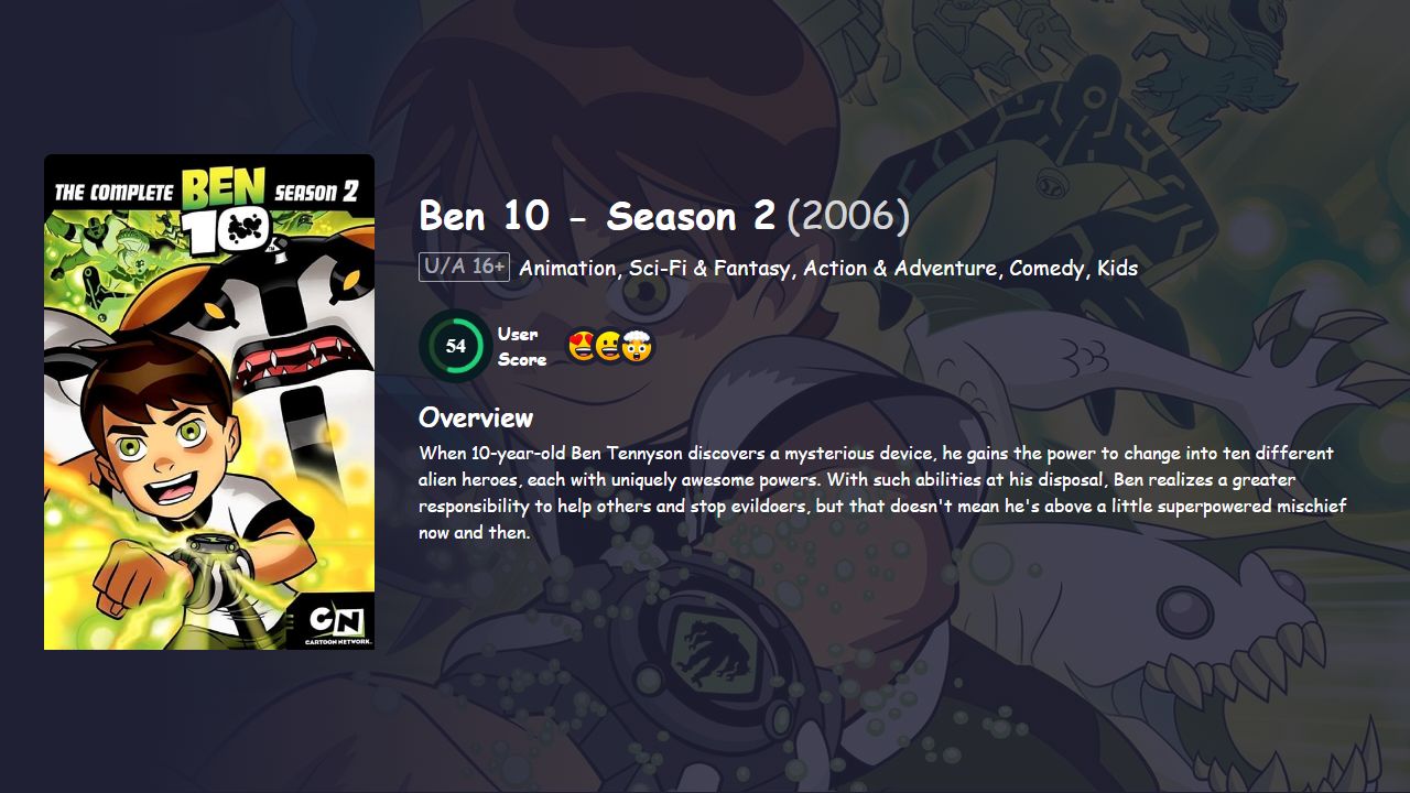 Ben 10 Season 2 Hindi Dubbed