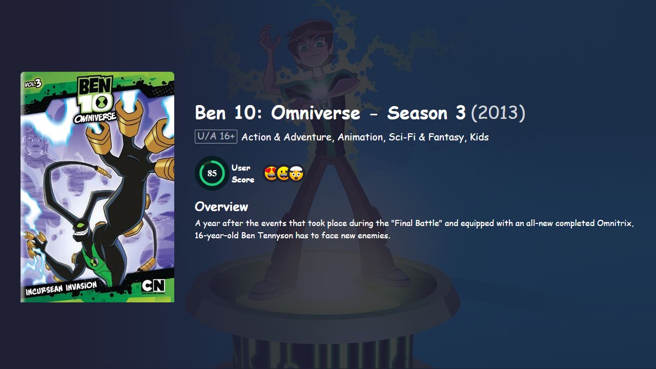 Ben 10: Omniverse Season 3 Hindi Dubbed