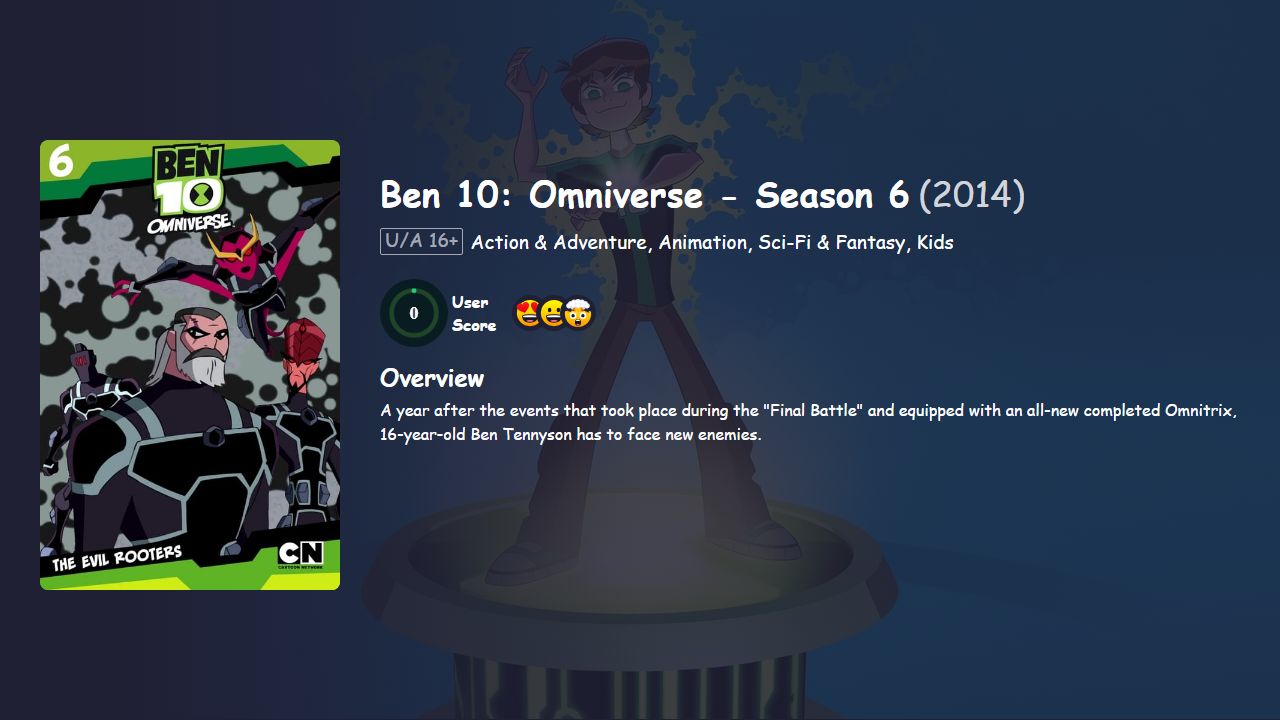 Ben 10: Omniverse Season 6 Hindi Dubbed