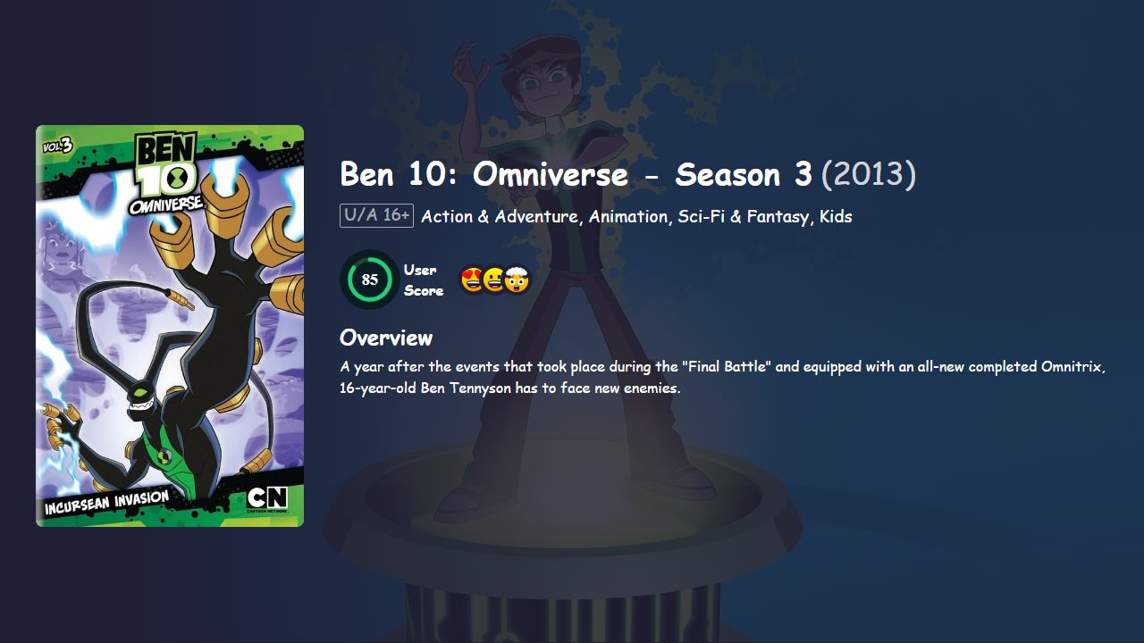 Ben 10: Omniverse Season 3 Hindi Dubbed