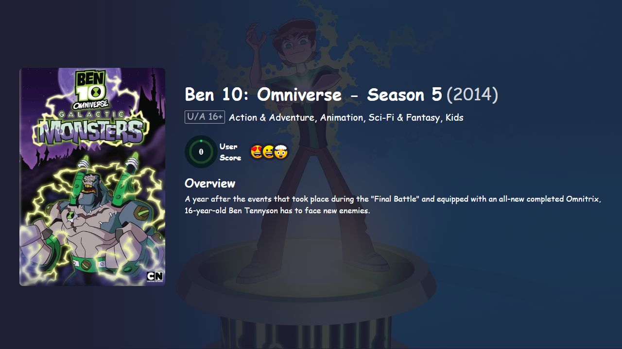 Ben 10: Omniverse Season 5 Hindi Dubbed