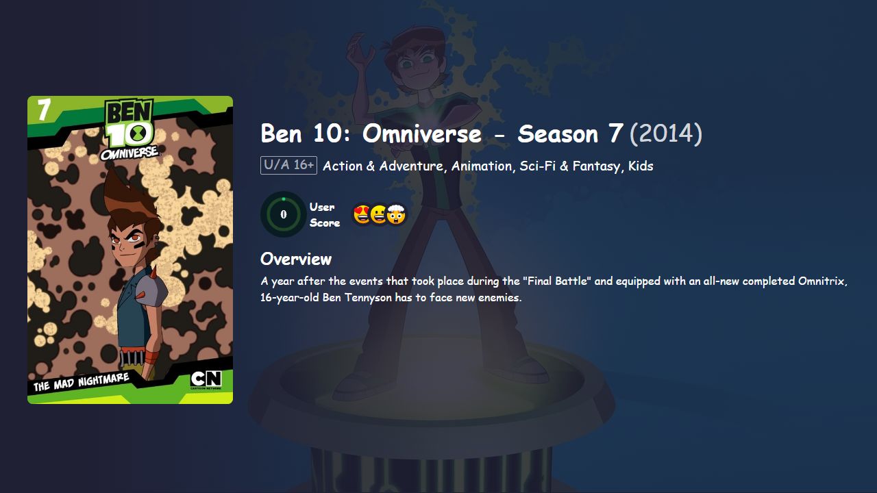 Ben 10: Omniverse Season 7 Hindi Dubbed