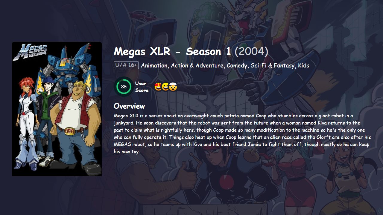 Megas XLR Season 1 Hindi Dubbed