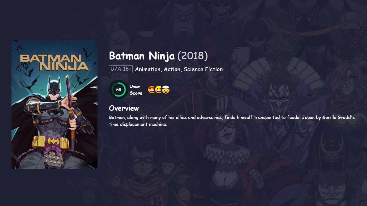 Batman Ninja (2018) Japanese Dubbed