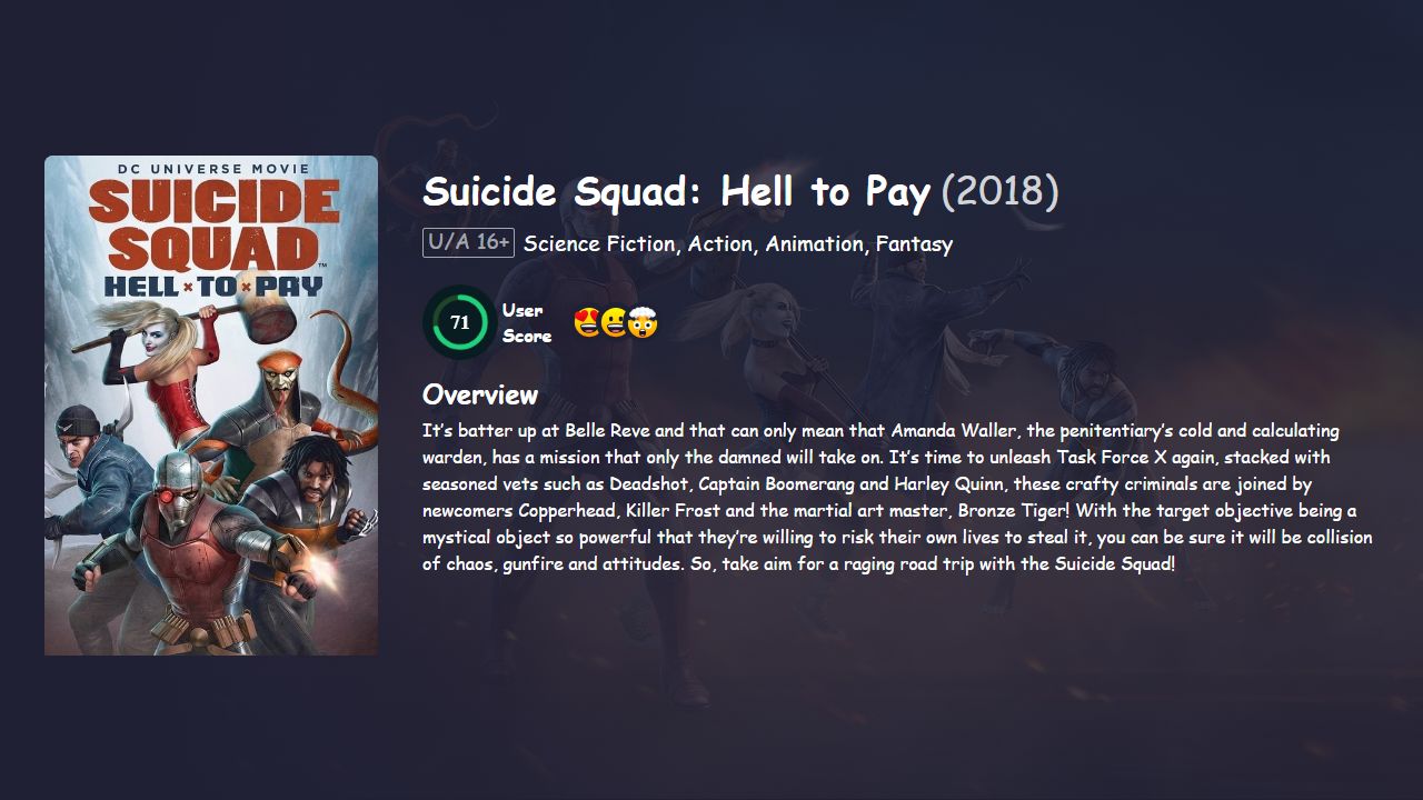 Suicide Squad: Hell to Pay (2018) English Dubbed