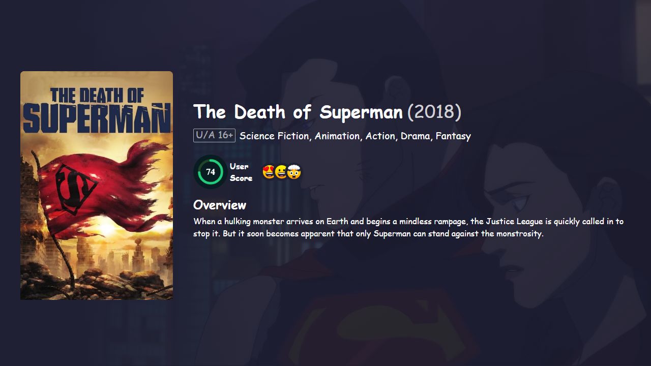 The Death of Superman (2018) English Dubbed