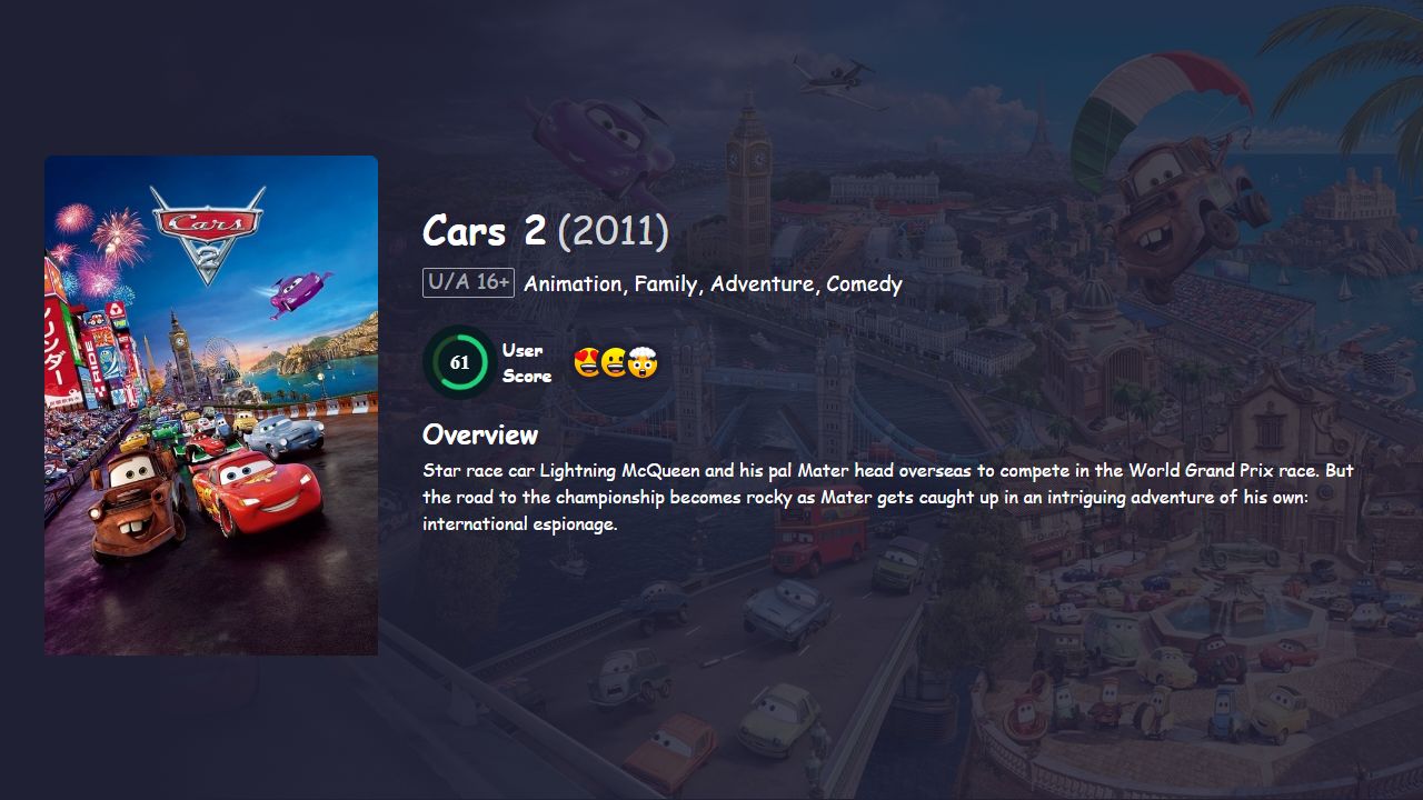 Cars 2 (2011) Hindi Dubbed