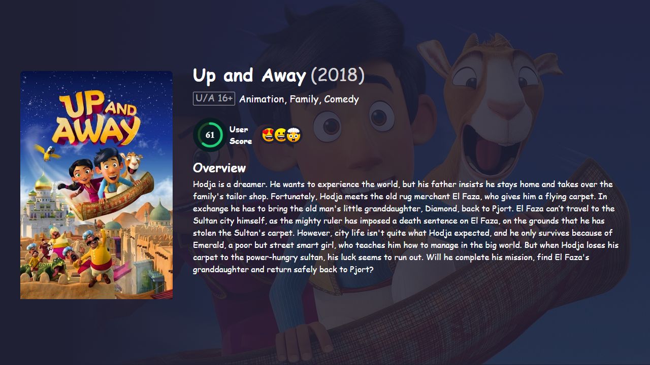 Up and Away (2018) Hindi Dubbed