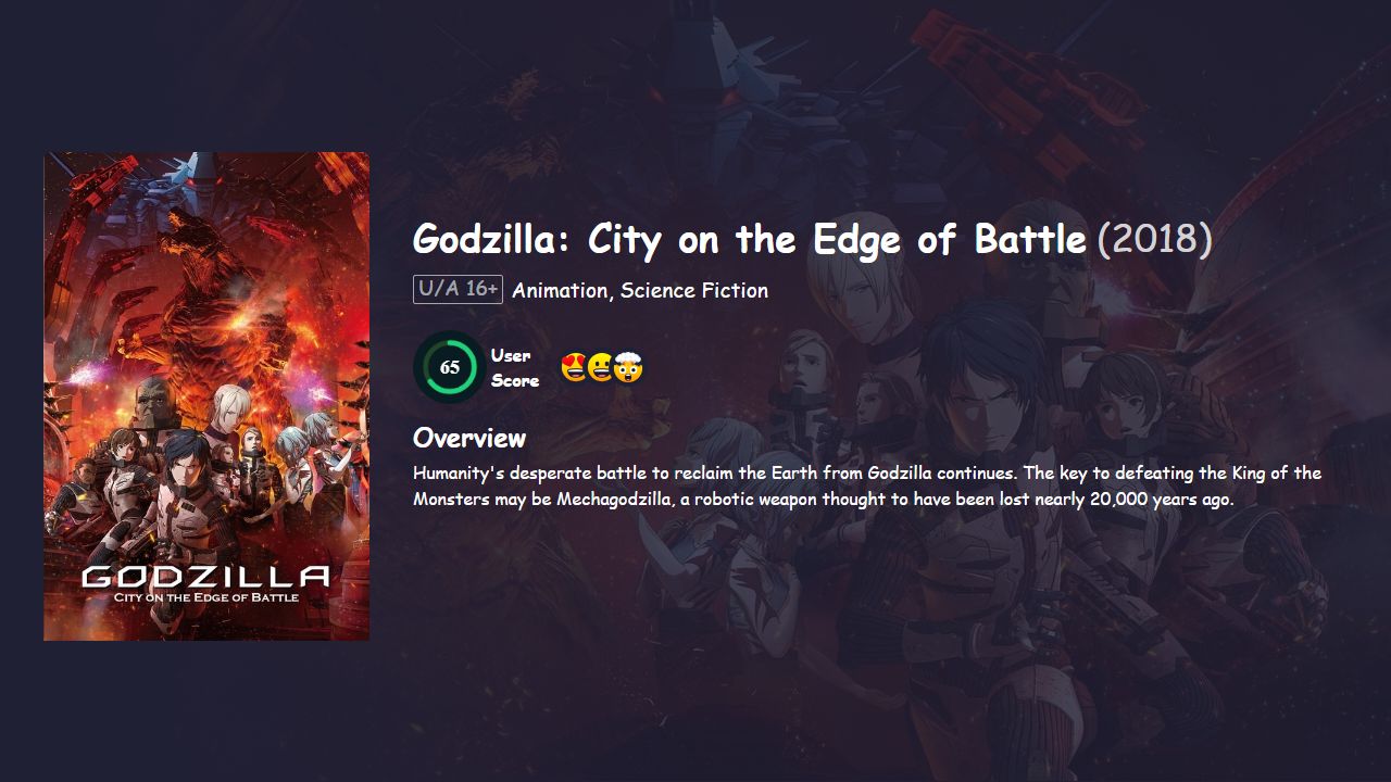 Godzilla: City on the Edge of Battle (2018) English Dubbed