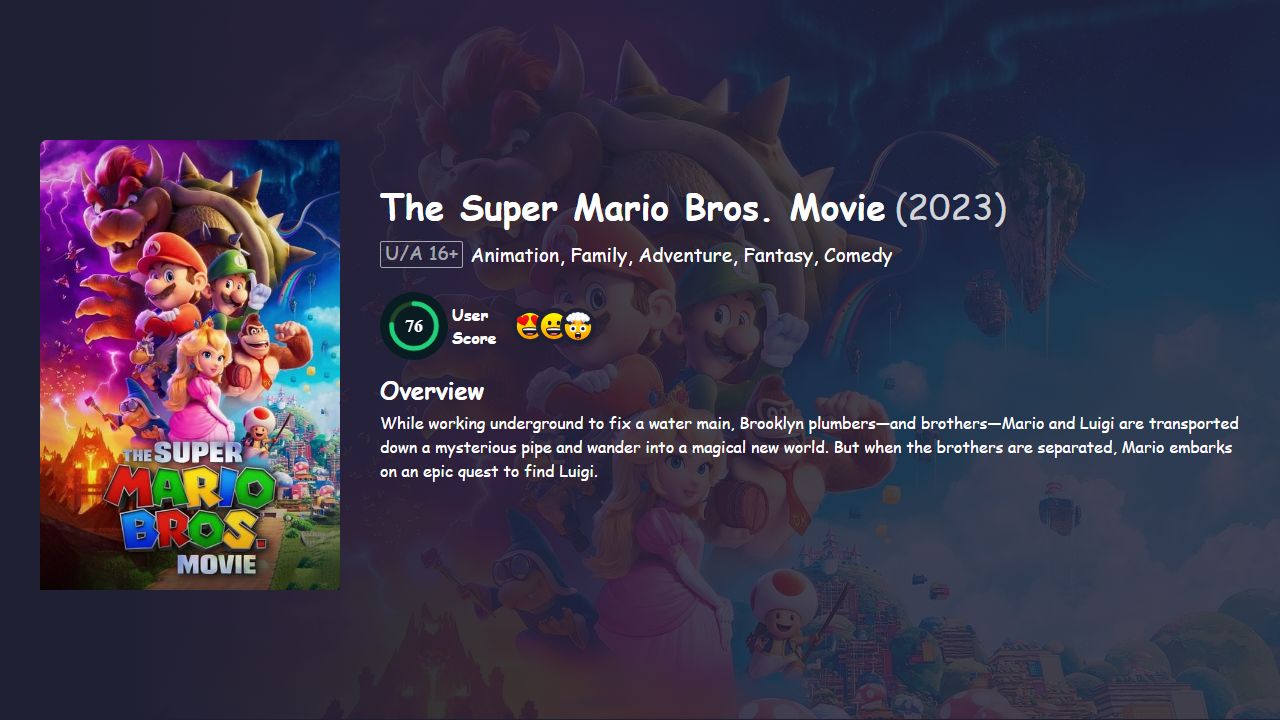 The Super Mario Bros. Movie (2023) Hindi Dubbed