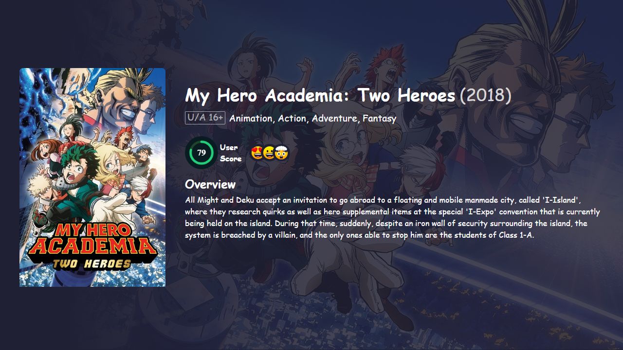 My Hero Academia: Two Heroes (2018) Hindi Dubbed