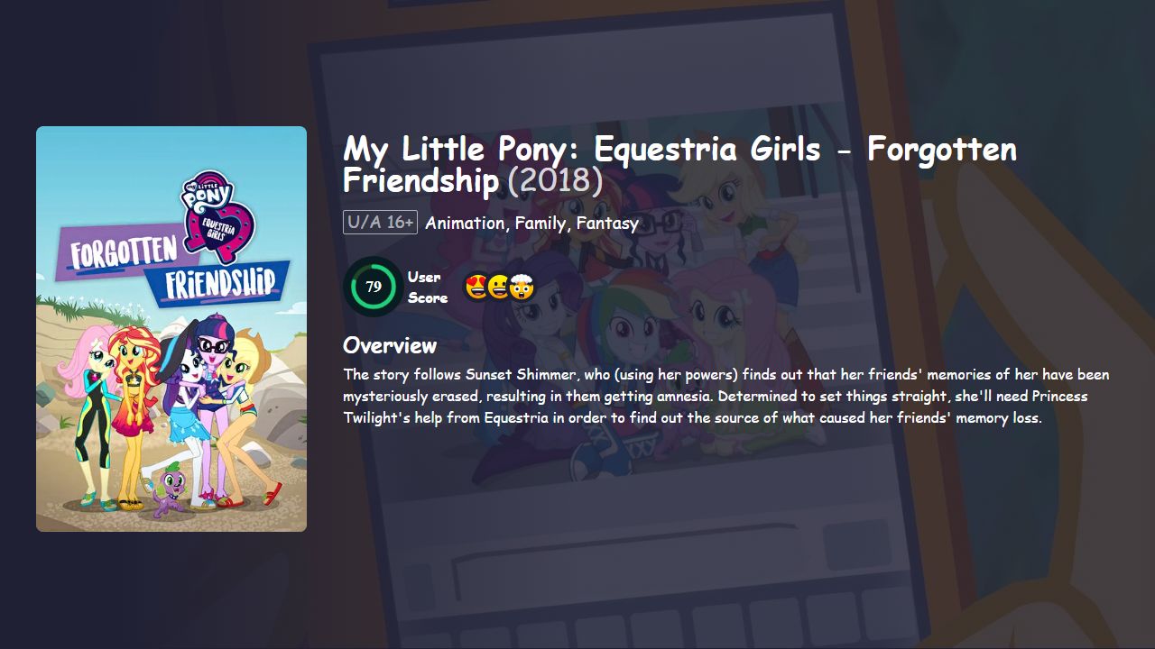 My Little Pony: Equestria Girls – Forgotten Friendship (2018) English Dubbed