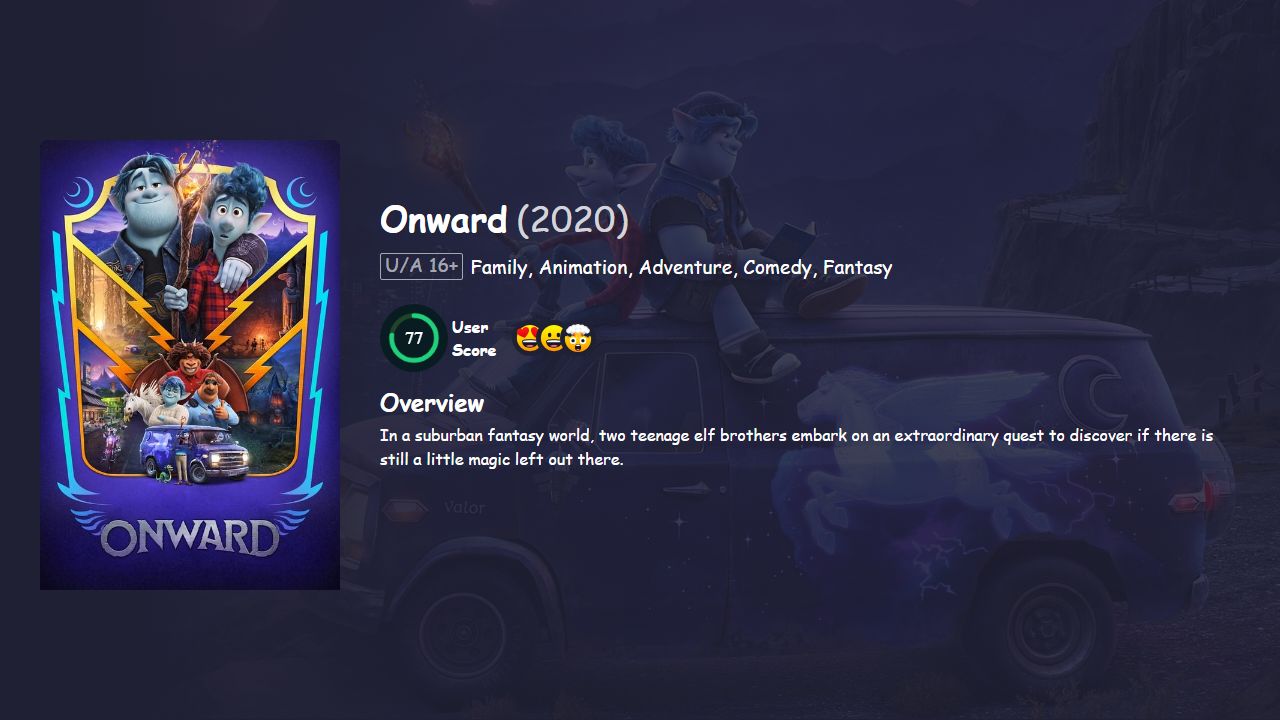 Onward (2020) Hindi Dubbed