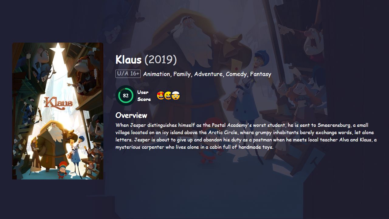 Klaus (2019) Hindi Dubbed