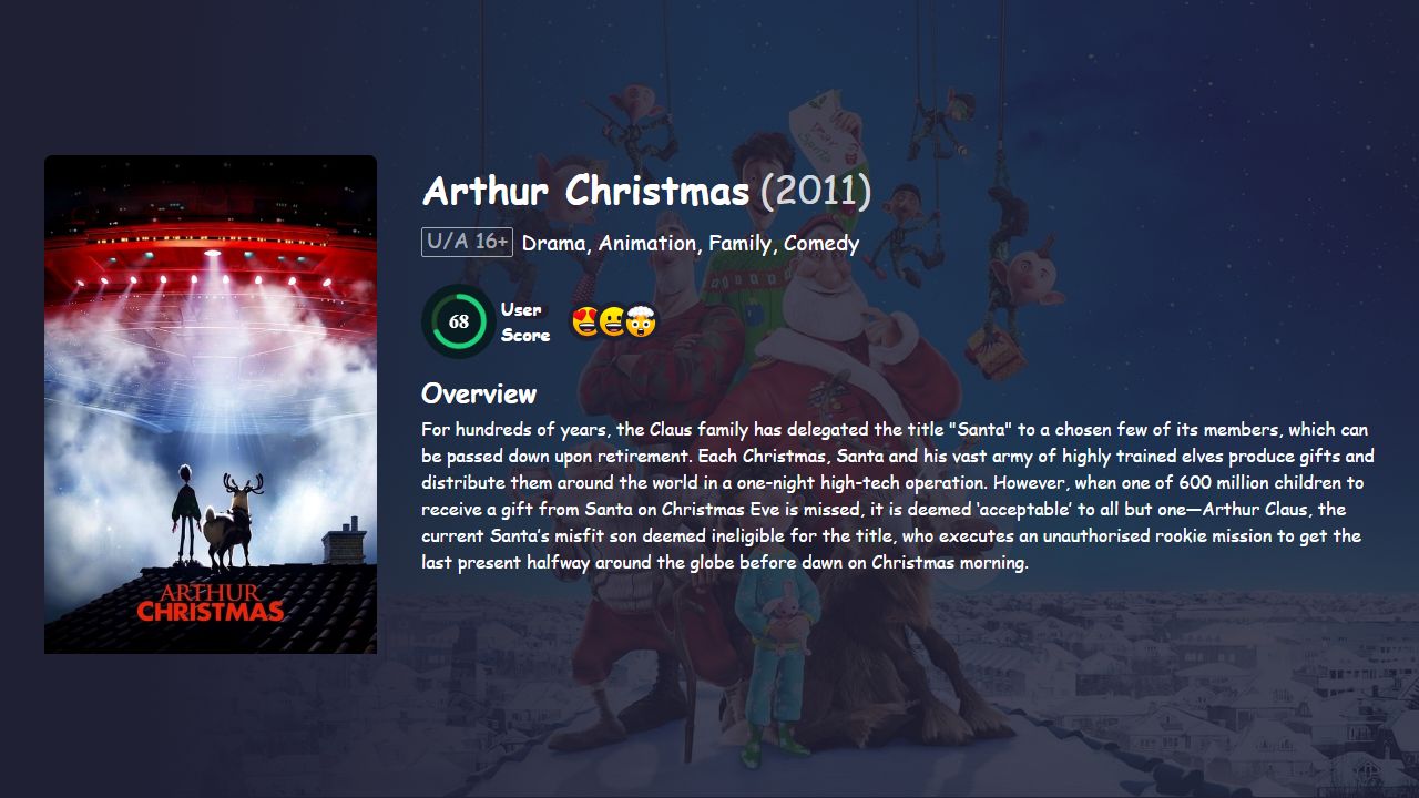 Arthur Christmas (2011) Hindi Dubbed