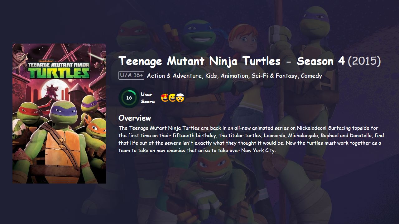 Teenage Mutant Ninja Turtles Season 4 Hindi Dubbed