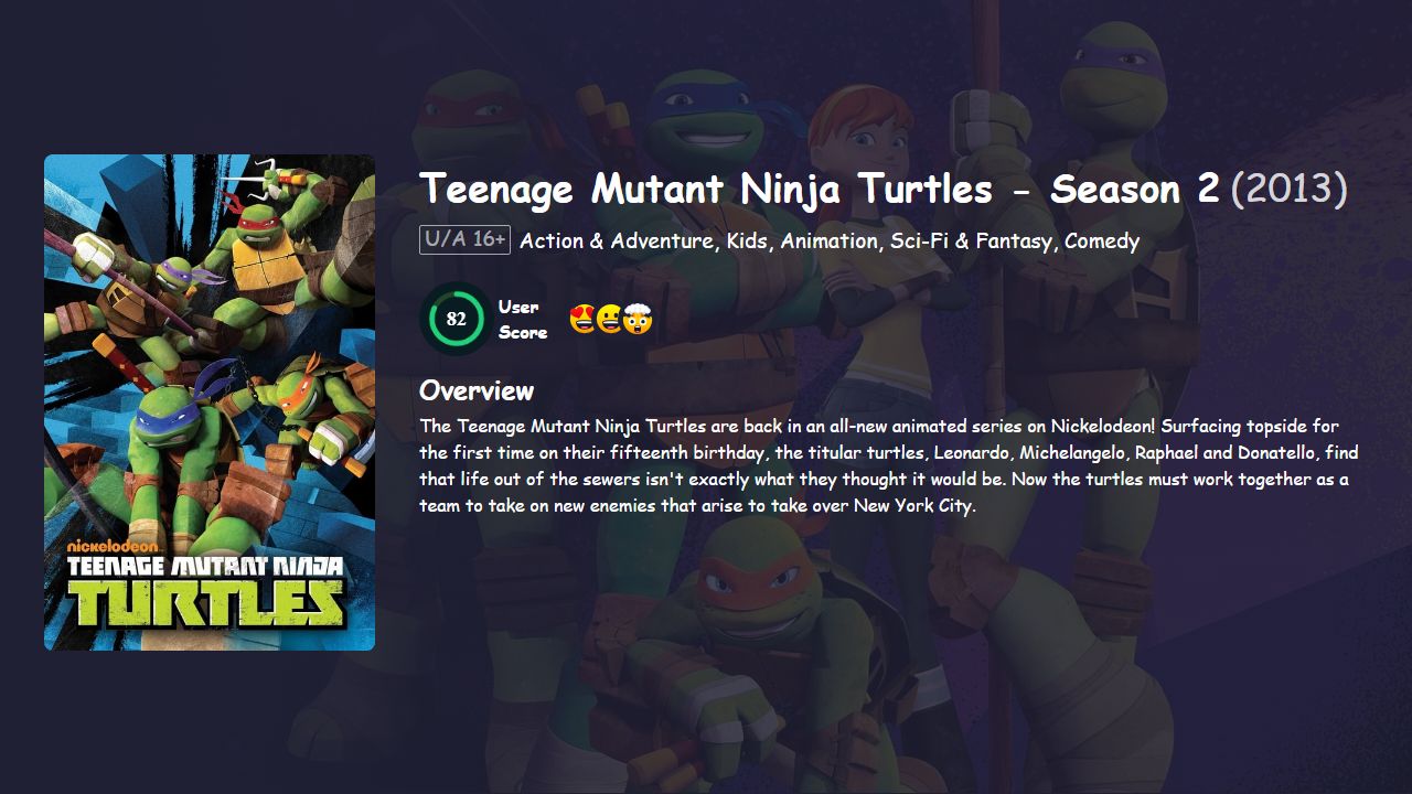 Teenage Mutant Ninja Turtles Season 2 Hindi Dubbed