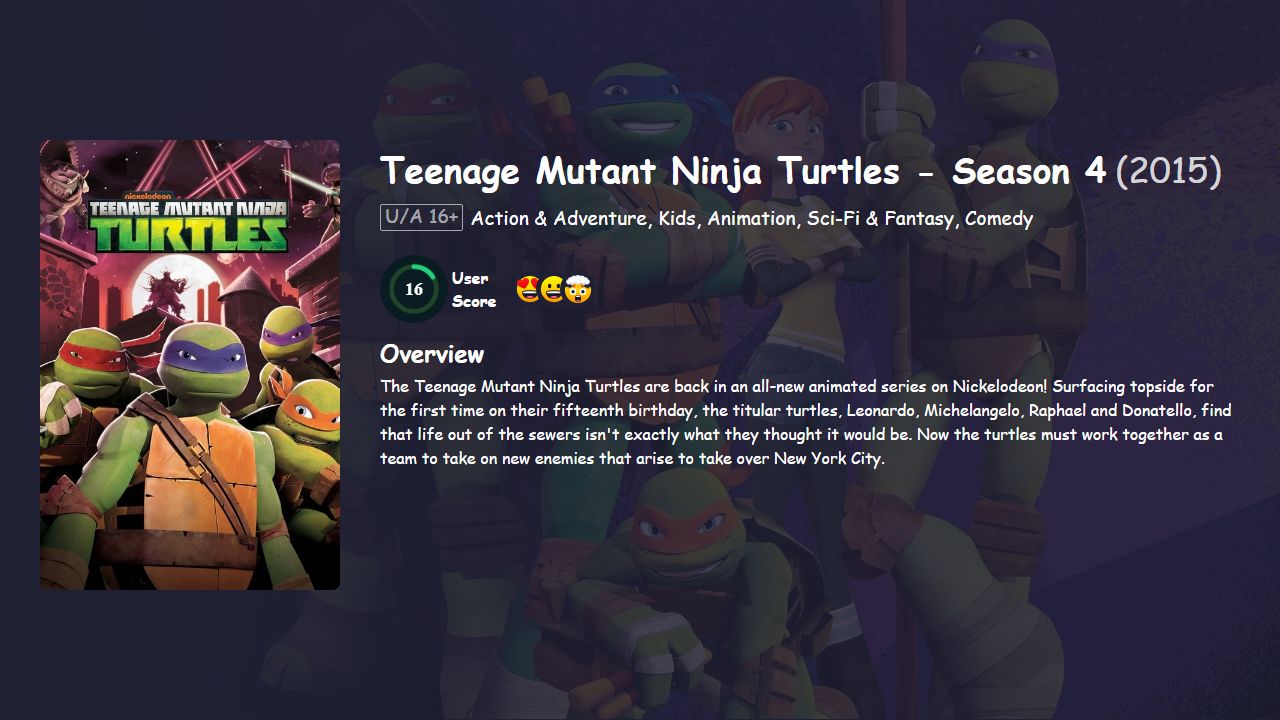 Teenage Mutant Ninja Turtles Season 4 Hindi Dubbed