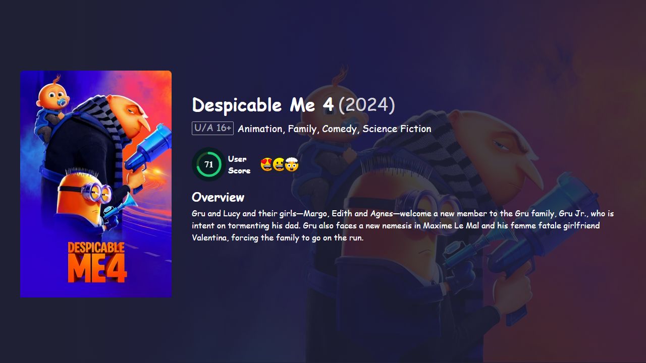 Despicable Me 4 (2024) Hindi Dubbed