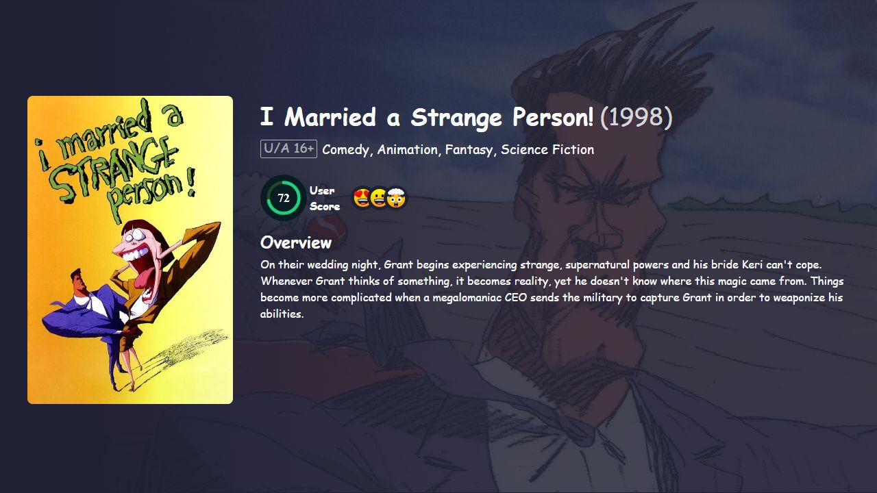 I Married a Strange Person! (1998) English Dubbed