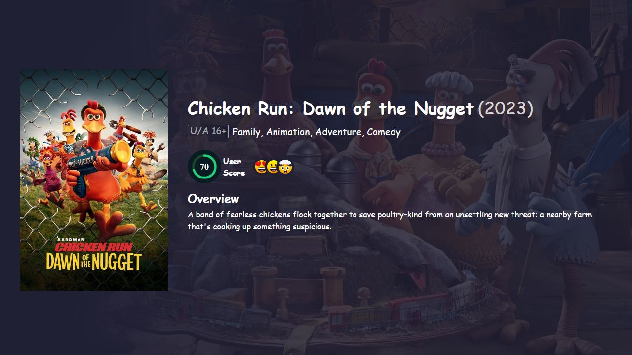 Chicken Run: Dawn of the Nugget (2023) Hindi Dubbed