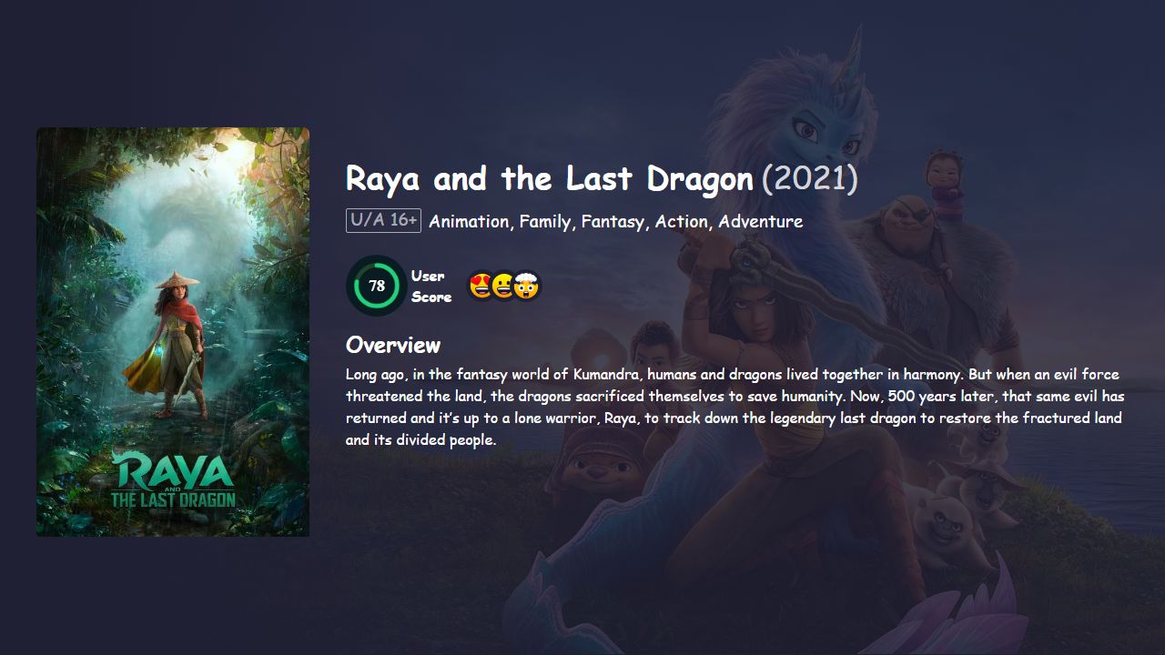 Raya and the Last Dragon (2021) Hindi Dubbed