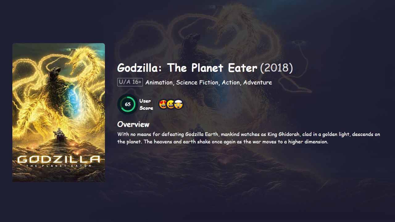 Godzilla: The Planet Eater (2018) English Dubbed