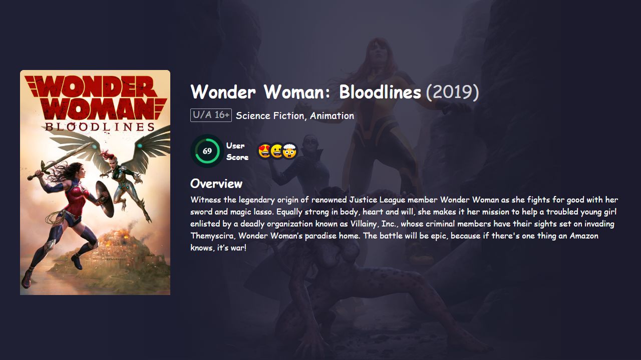Wonder Woman: Bloodlines (2019) English Dubbed
