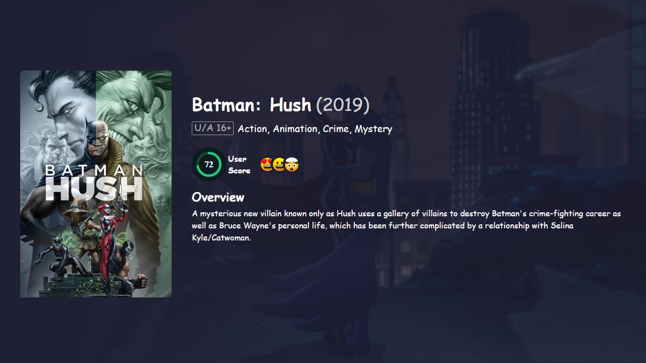 Batman: Hush (2019) English Dubbed