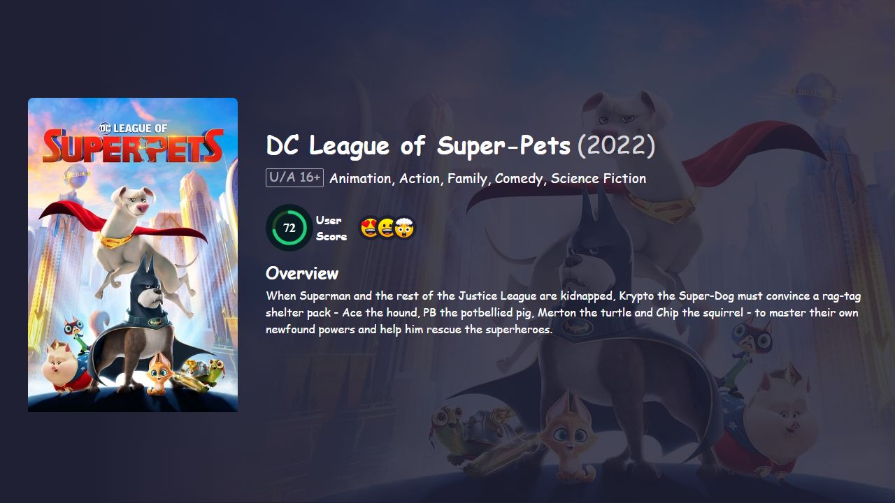 DC League of Super-Pets (2022) Hindi Dubbed