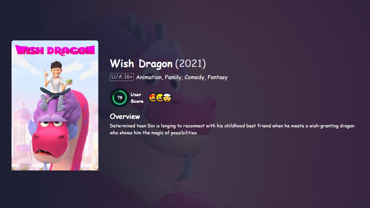 Wish Dragon (2021) Hindi Dubbed