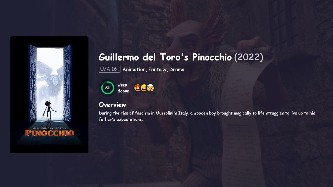 Guillermo del Toro’s Pinocchio (2022) Hindi Dubbed