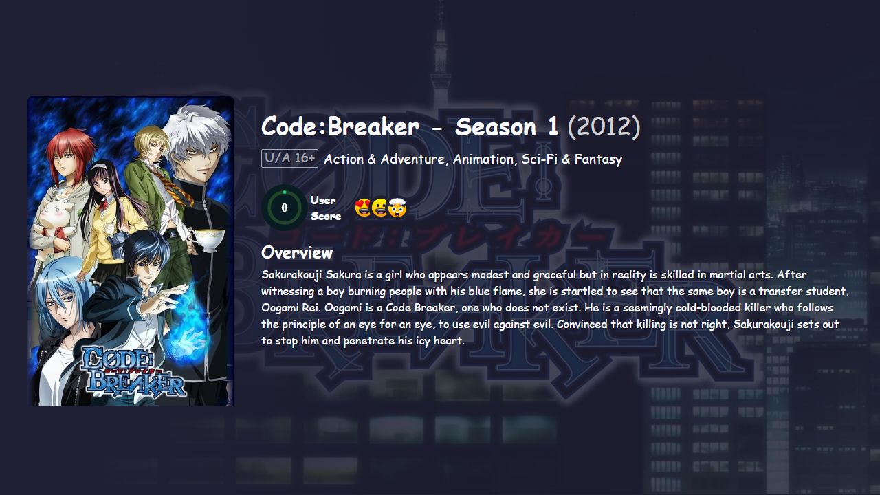 Code:Breaker Season 1 Japanese Dubbed