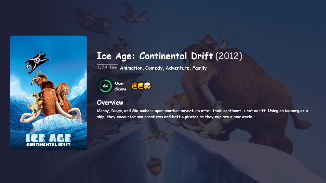 Ice Age: Continental Drift (2012) Hindi Dubbed