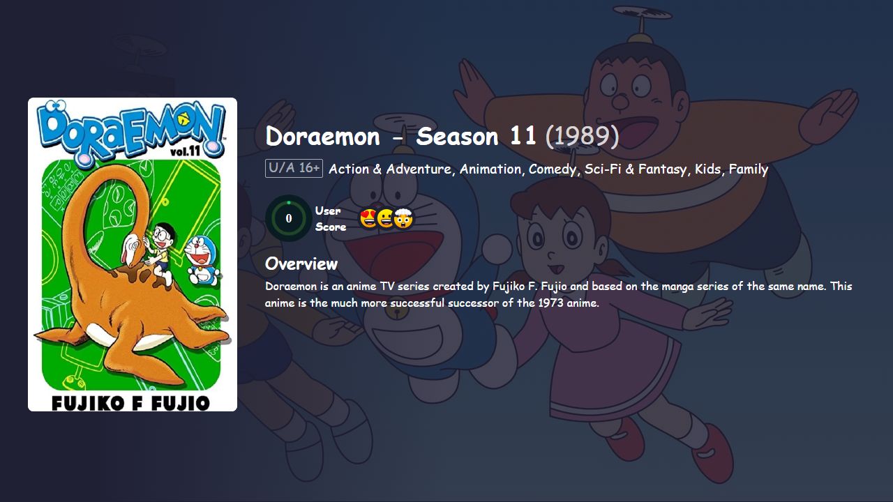 Doraemon Season 11 Dual Audio [Hindi-Japanese] 480p, 720p & 1080p HD | 10bit HEVC ESub
