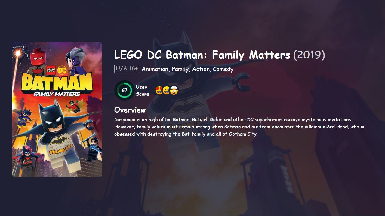 LEGO DC Batman: Family Matters (2019) English Dubbed