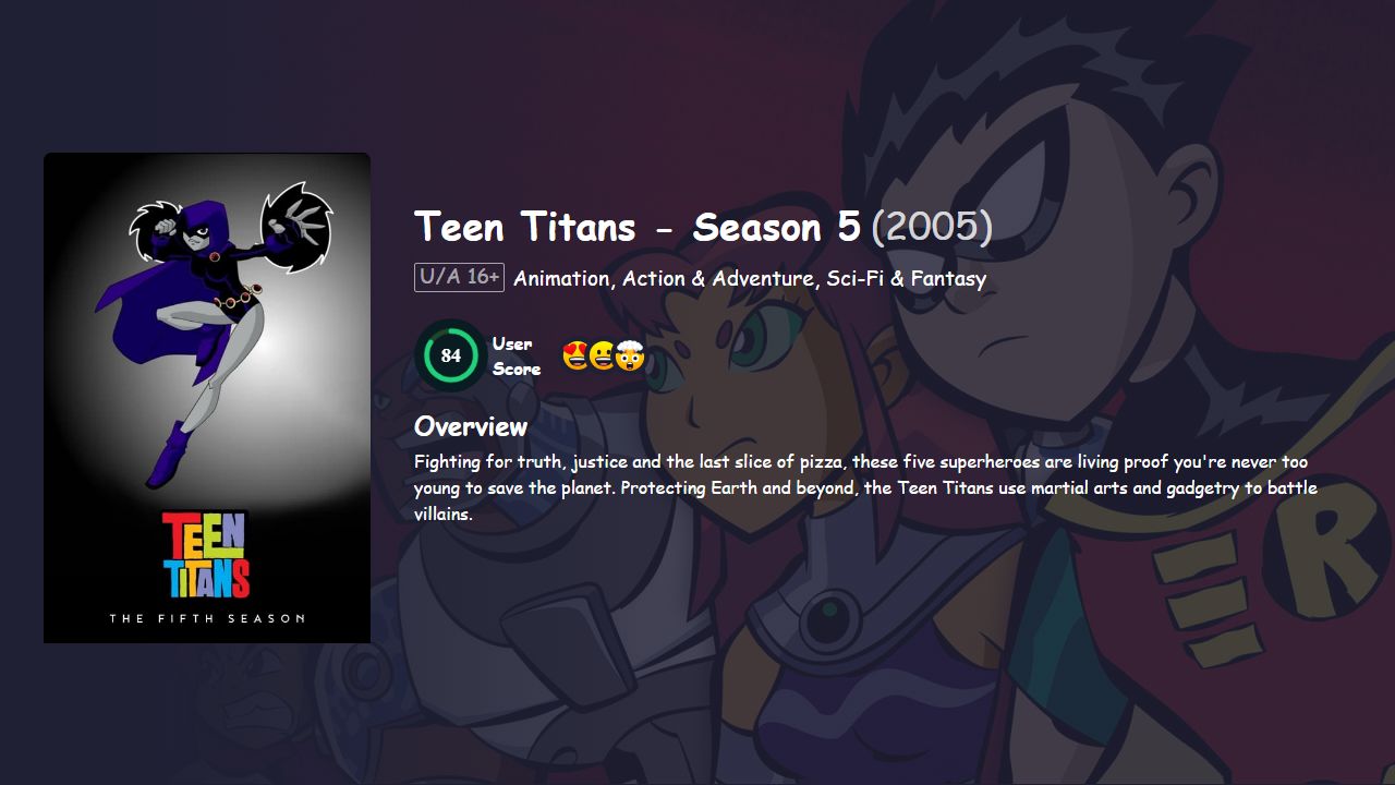 Teen Titans Season 5 Hindi Dubbed