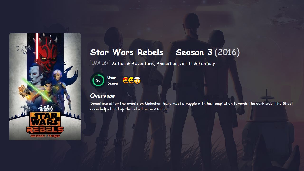 Star Wars Rebels Season 3 Hindi Dubbed