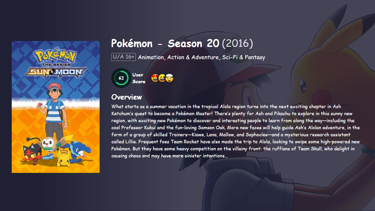 Pokémon Season 20 Hindi Dubbed