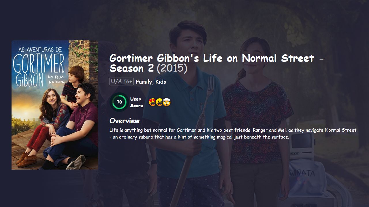 Gortimer Gibbon’s Life on Normal Street Season 2 Hindi Dubbed