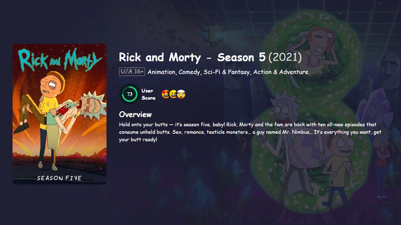 Rick and Morty Season 5 [English] 480p, 720p & 1080p HD | 10bit HEVC ESub