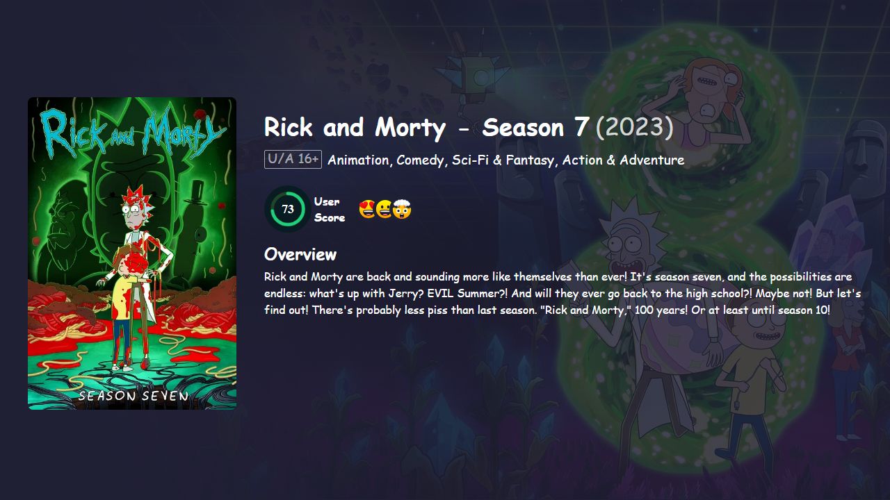 Rick and Morty Season 7 [English] 480p, 720p & 1080p HD | 10bit HEVC ESub