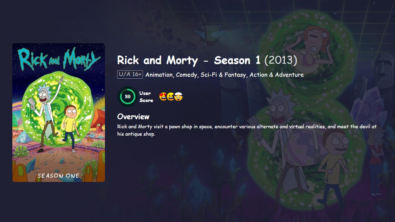 Rick and Morty Season 1 [English] 480p, 720p & 1080p HD | 10bit HEVC ESub