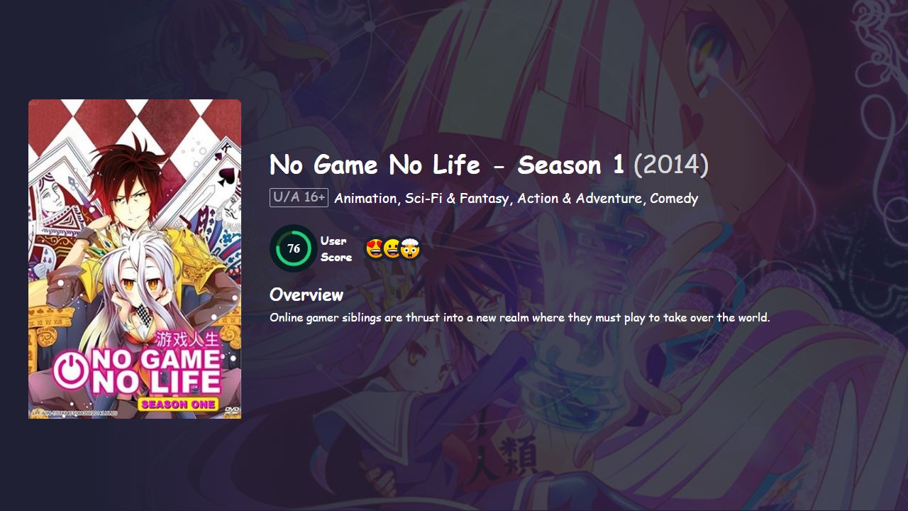 No Game No Life Season 1 Japanese Dubbed