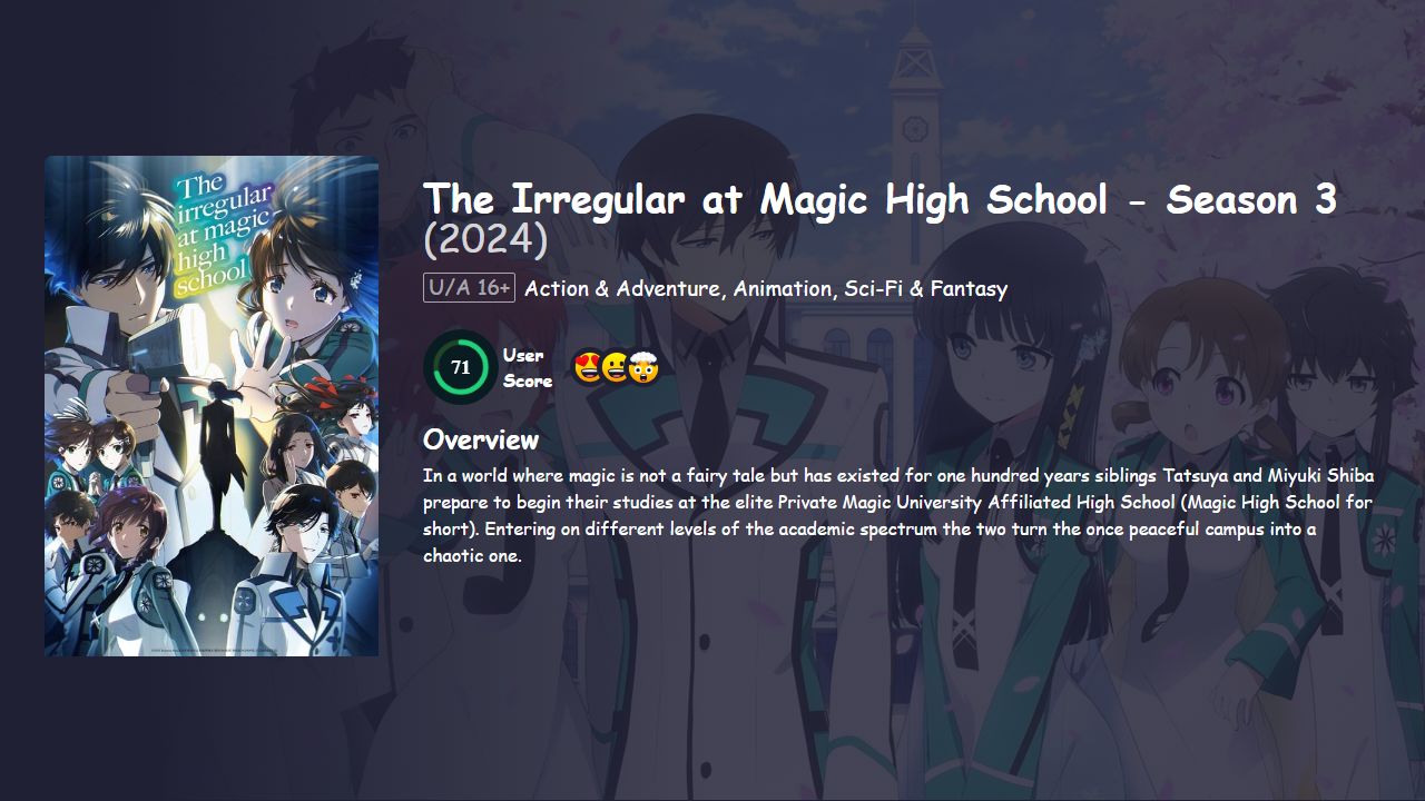 The Irregular at Magic High School Season 3 Japanese Dubbed