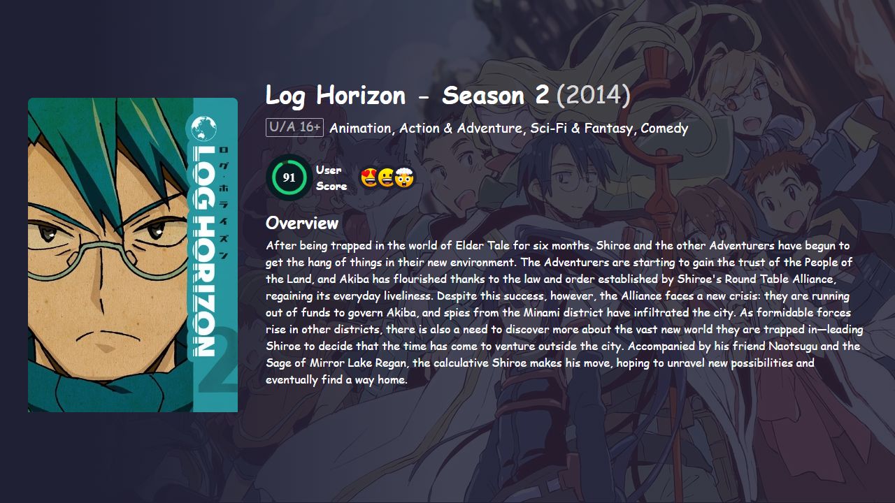 Log Horizon Season 2 Hindi Dubbed