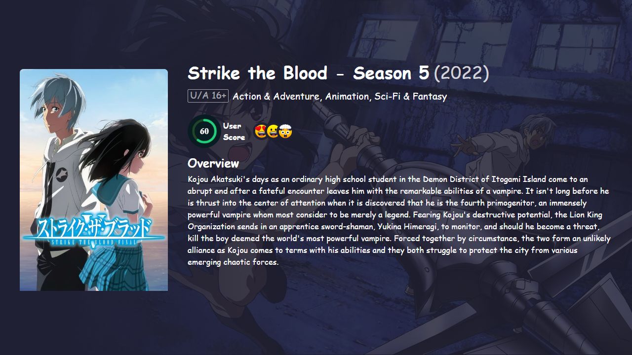 Strike the Blood Season 5 Japanese Dubbed