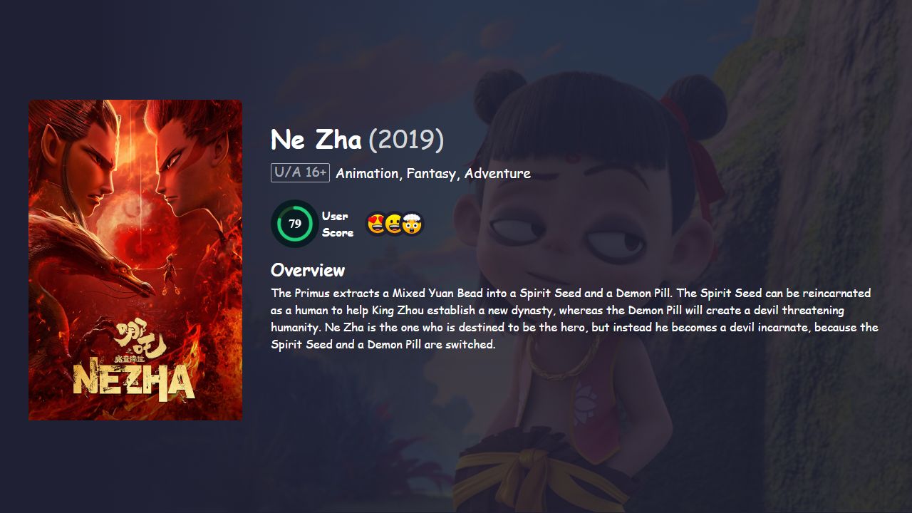 Ne Zha (2019) Hindi Dubbed