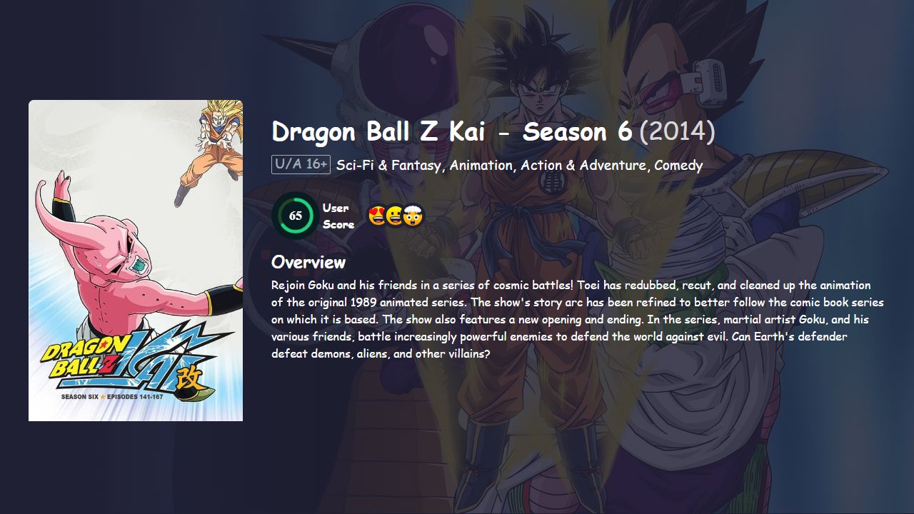 Dragon Ball Z Kai Season 6 Hindi Dubbed